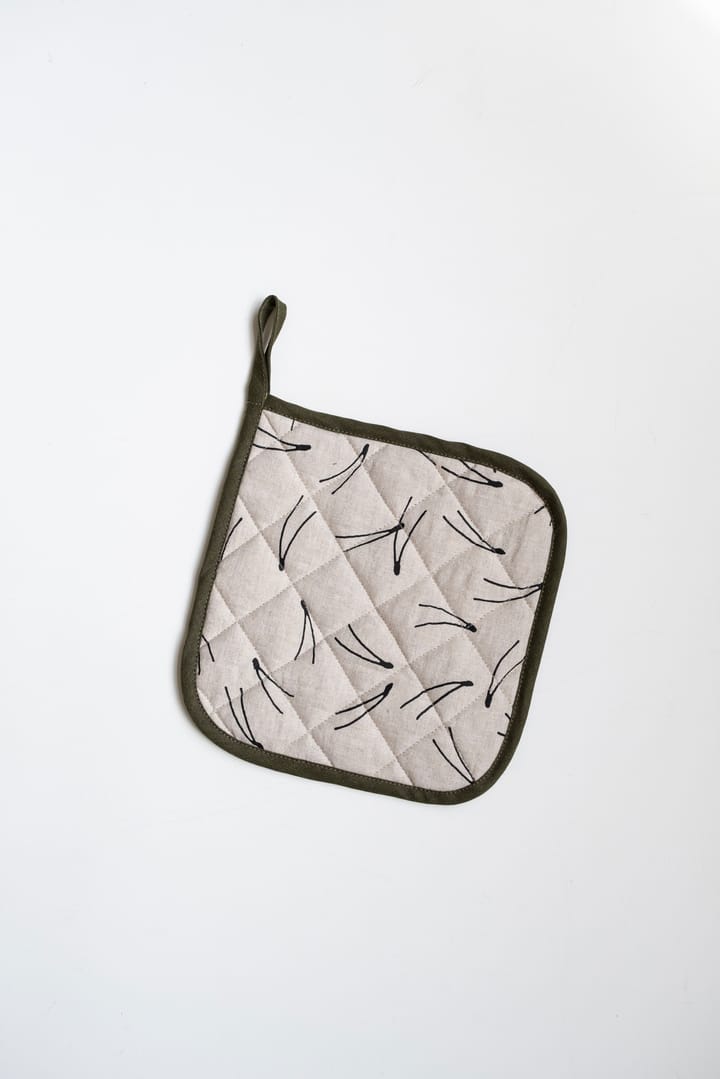 Agarrador acolchado Barr 21x21 cm, Natural-negro Fine Little Day