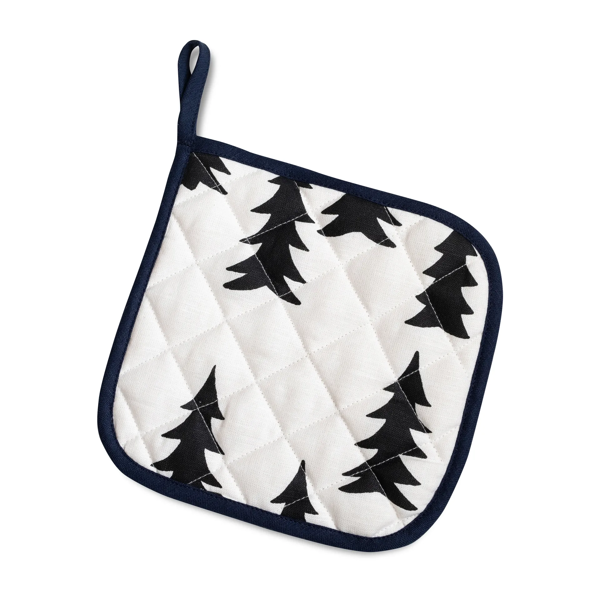 Agarrador acolchado Gran 21x21 cm, blanco-negro Fine Little Day