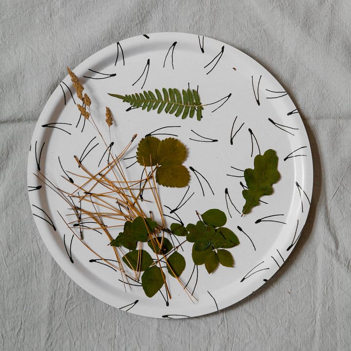 Bandeja Barr Ø38 cm, negro-blanco Fine Little Day