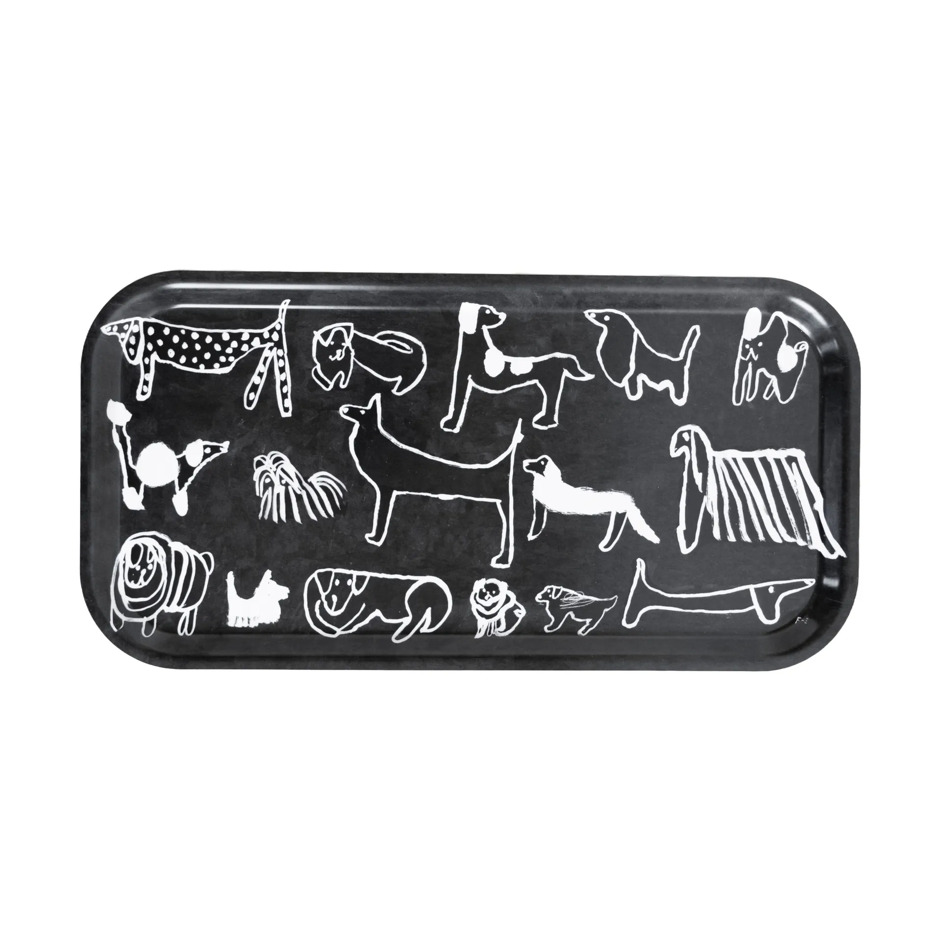 Bandeja Dogs  22x43 cm, Black-white Fine Little Day