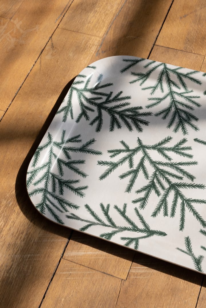 Bandeja Granris 22x43 cm, Blanco-verde Fine Little Day