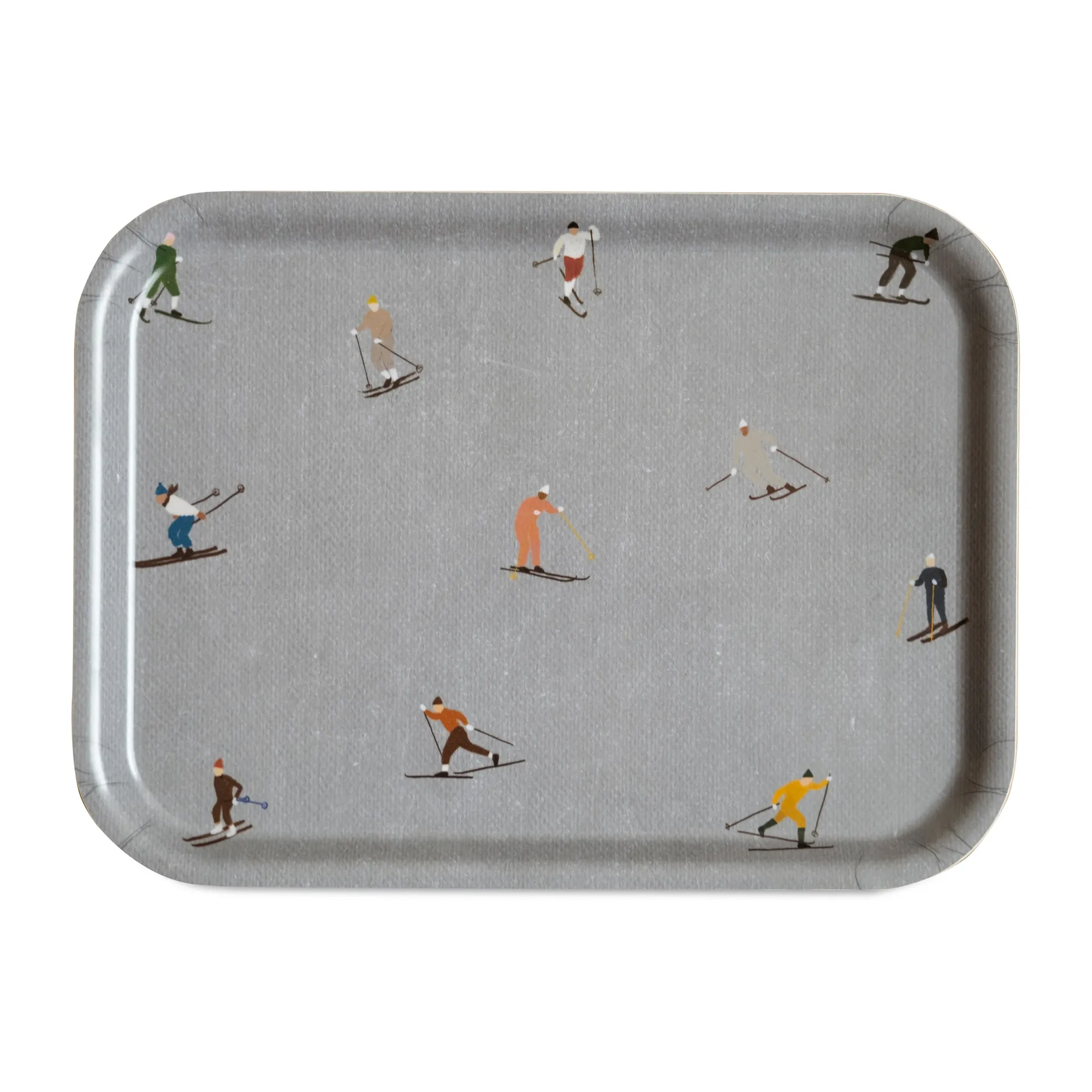 Bandeja Skiers 20x27 cm, gris Fine Little Day
