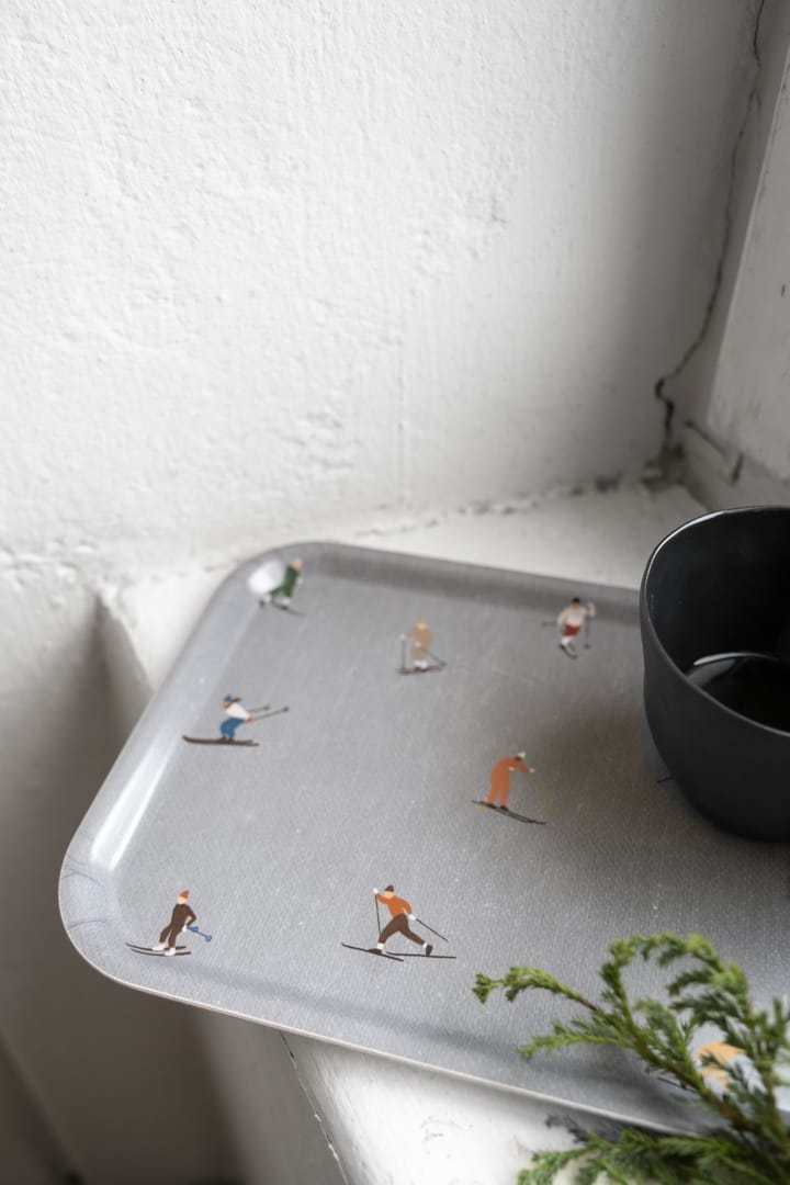 Bandeja Skiers 20x27 cm, gris Fine Little Day