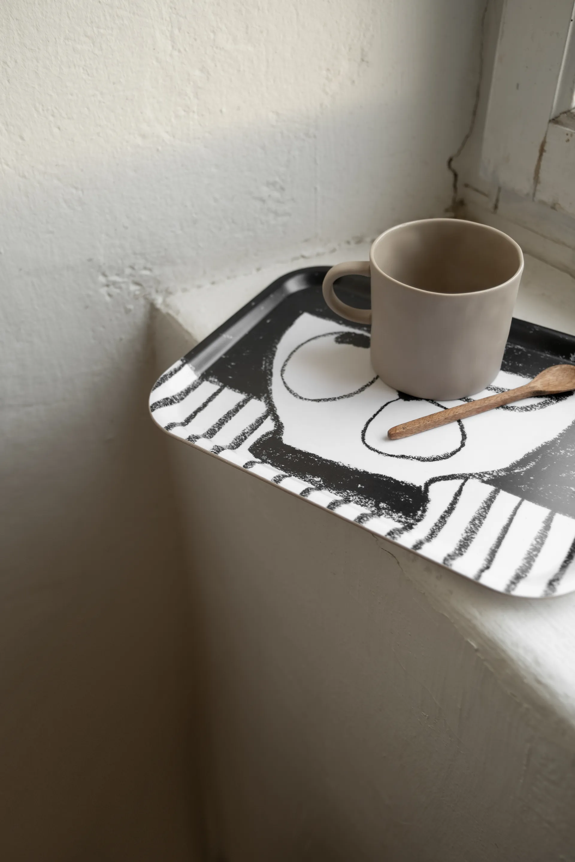 Bandeja Stilleben 20x27 cm, negro-blanco Fine Little Day