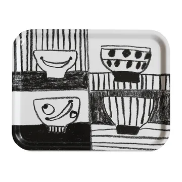 Bandeja Stilleben Bandeja 33x43 cm - negro-blanco - Fine Little Day