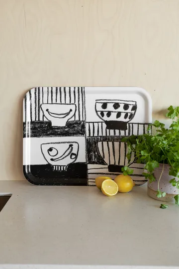 Bandeja Stilleben Bandeja 33x43 cm - negro-blanco - Fine Little Day