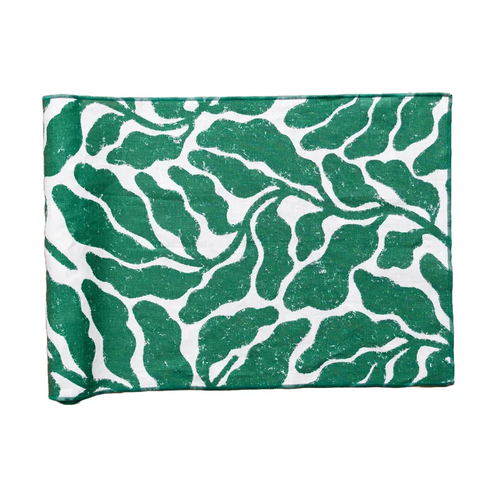 Camino de mesa Leaves - Green, 45x180 cm - Fine Little Day