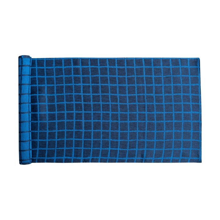 Camino de mesa Rutig jacquard 45x150 cm - Blue-black - Fine Little Day