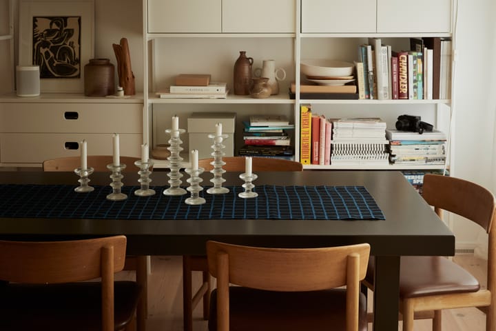 Camino de mesa Rutig jacquard 45x150 cm, Blue-black Fine Little Day