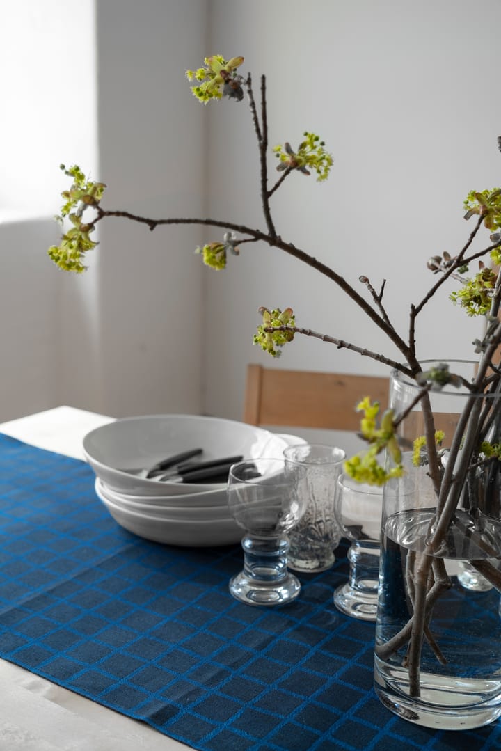 Camino de mesa Rutig jacquard 45x150 cm, Blue-black Fine Little Day