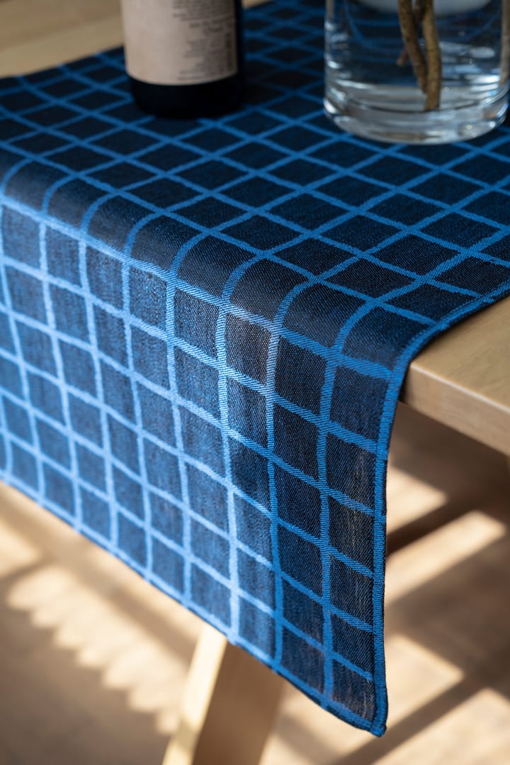 Camino de mesa Rutig jacquard 45x150 cm, Blue-black Fine Little Day