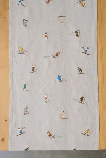Camino de mesa Skiers - Natural, 45x150 cm - Fine Little Day