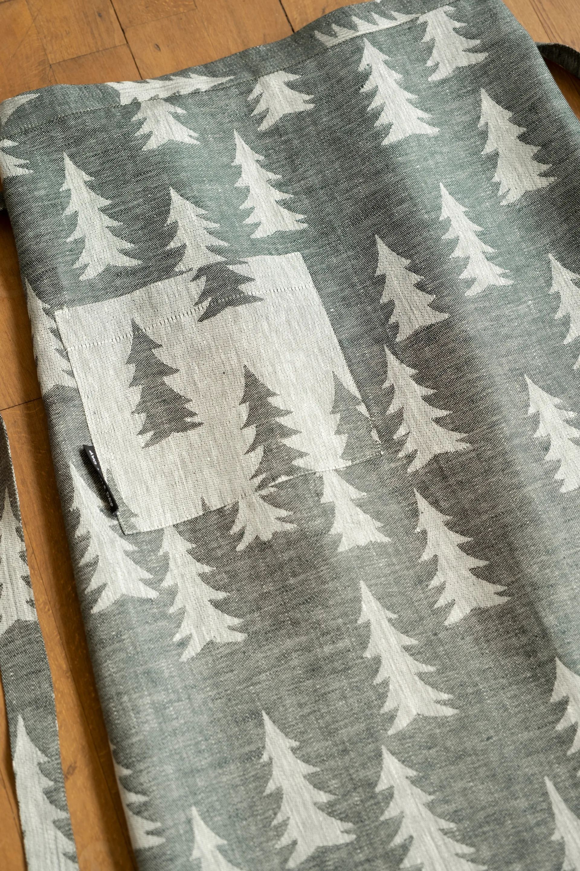 Delantal Gran, verde-blanco Fine Little Day