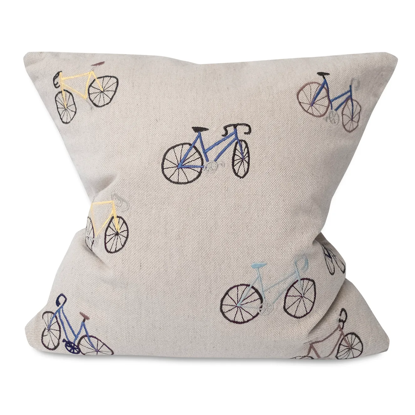 Funda de cojín Bicycles 48x48 cm, Beige Fine Little Day