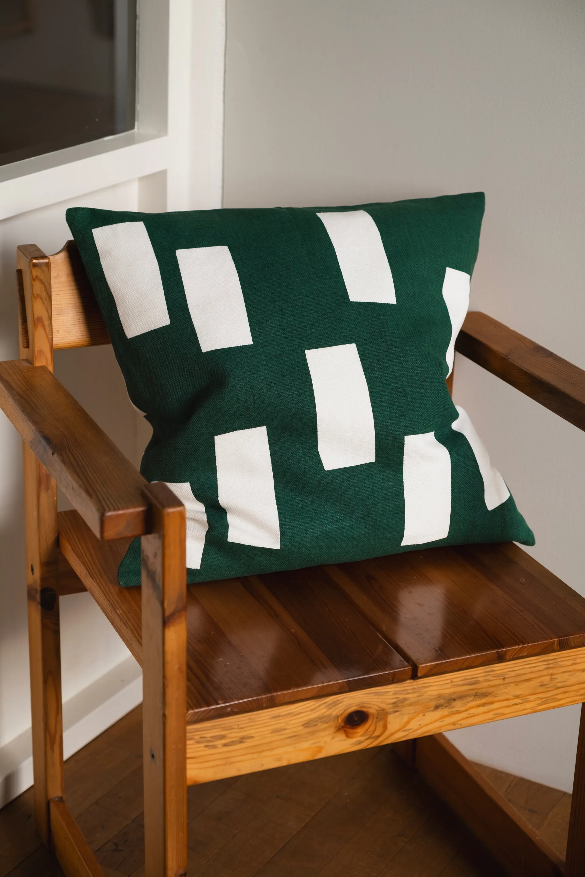 Funda de cojín Block 48x48 cm, Green Fine Little Day