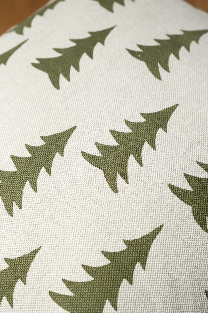Funda de cojín Gran, mezcla lino, verde oliva Fine Little Day