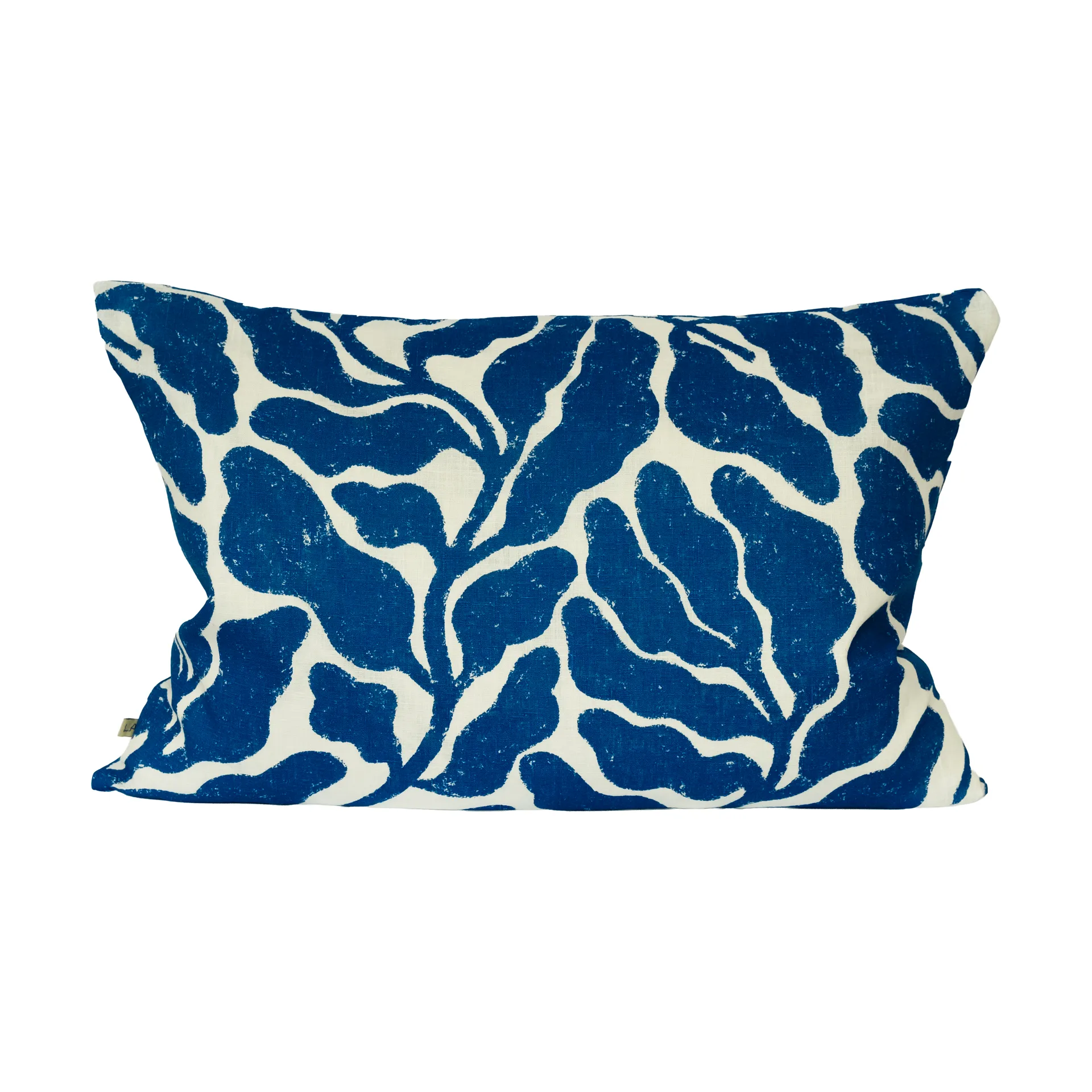 Funda de cojín Leaves 48x68 cm, Blanco-azul Fine Little Day