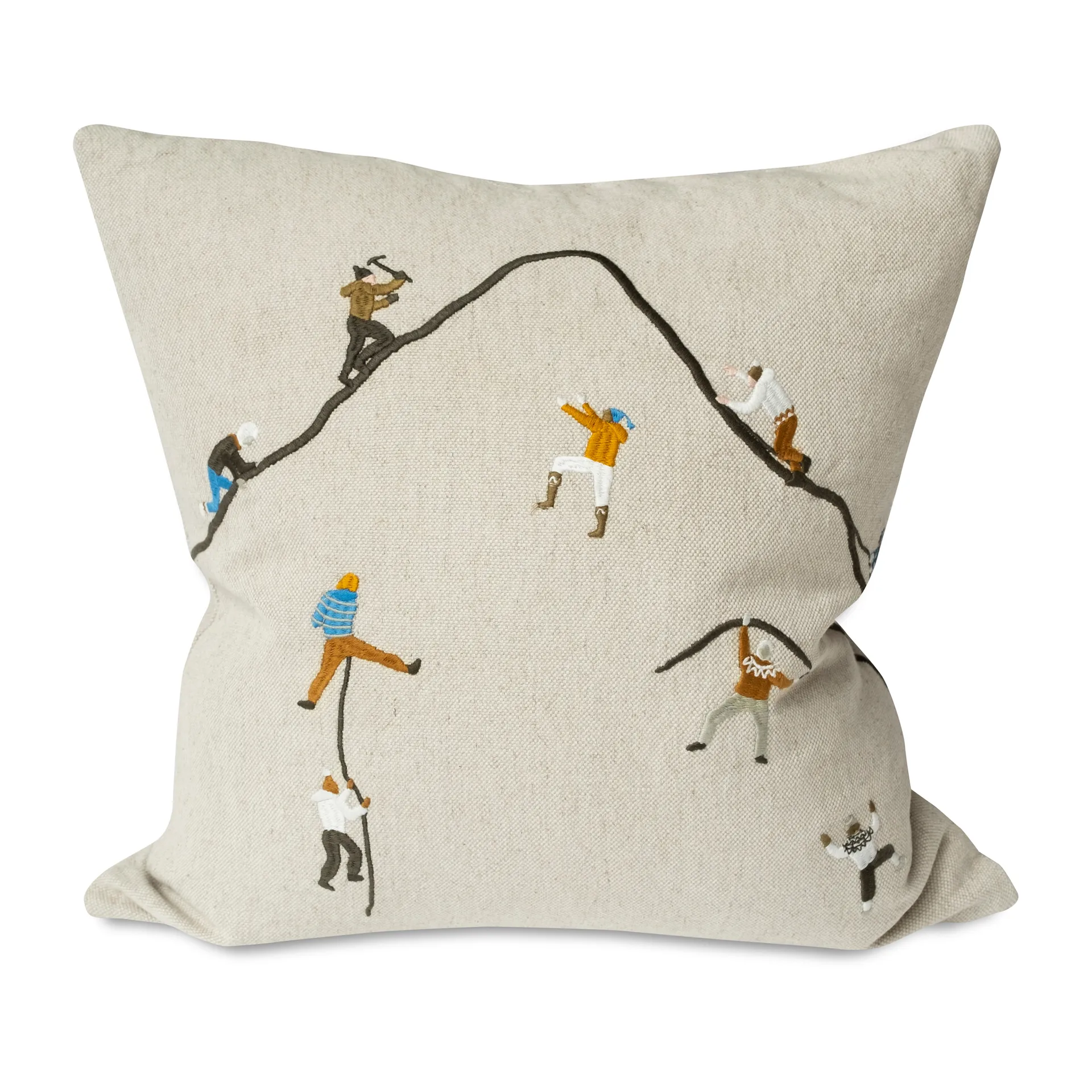 Funda de cojín Mountain climbers 48x48 cm, Natural Fine Little Day