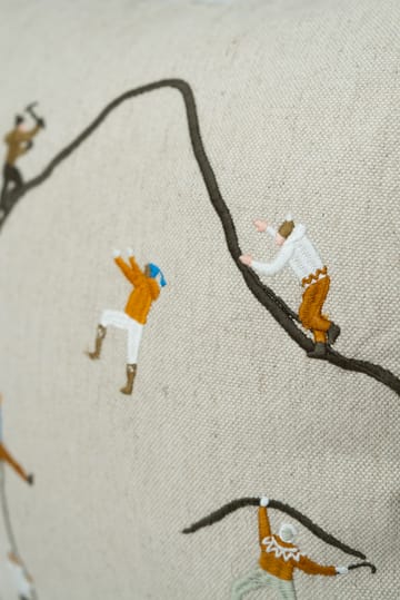 Funda de cojín Mountain climbers 48x48 cm - Natural - Fine Little Day