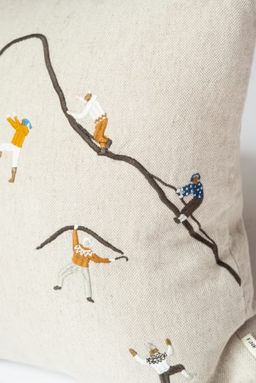 Funda de cojín Mountain climbers 48x48 cm - Natural - Fine Little Day