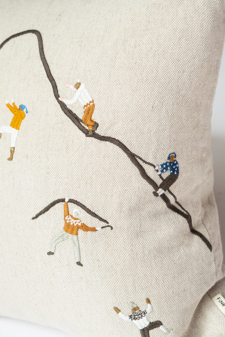 Funda de cojín Mountain climbers 48x48 cm, Natural Fine Little Day