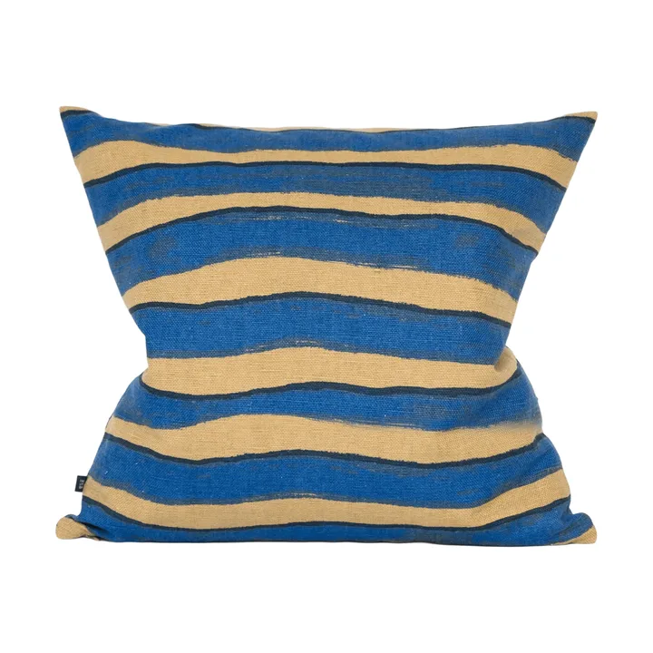 Funda de cojín Rand - Marrón-azul, 48x48 cm - Fine Little Day