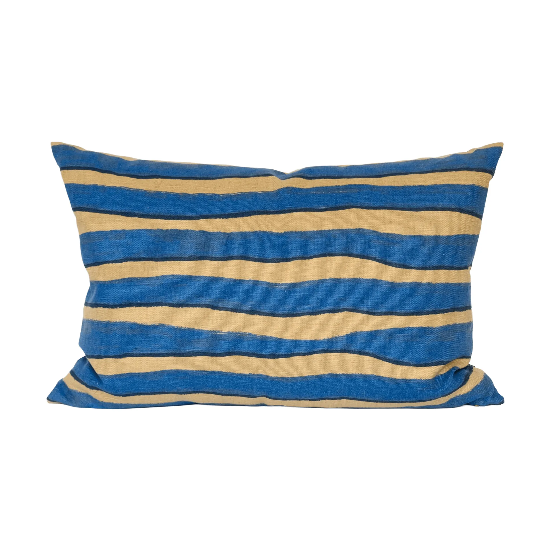 Funda de cojín Rand, Marrón-azul, 48x68 cm Fine Little Day