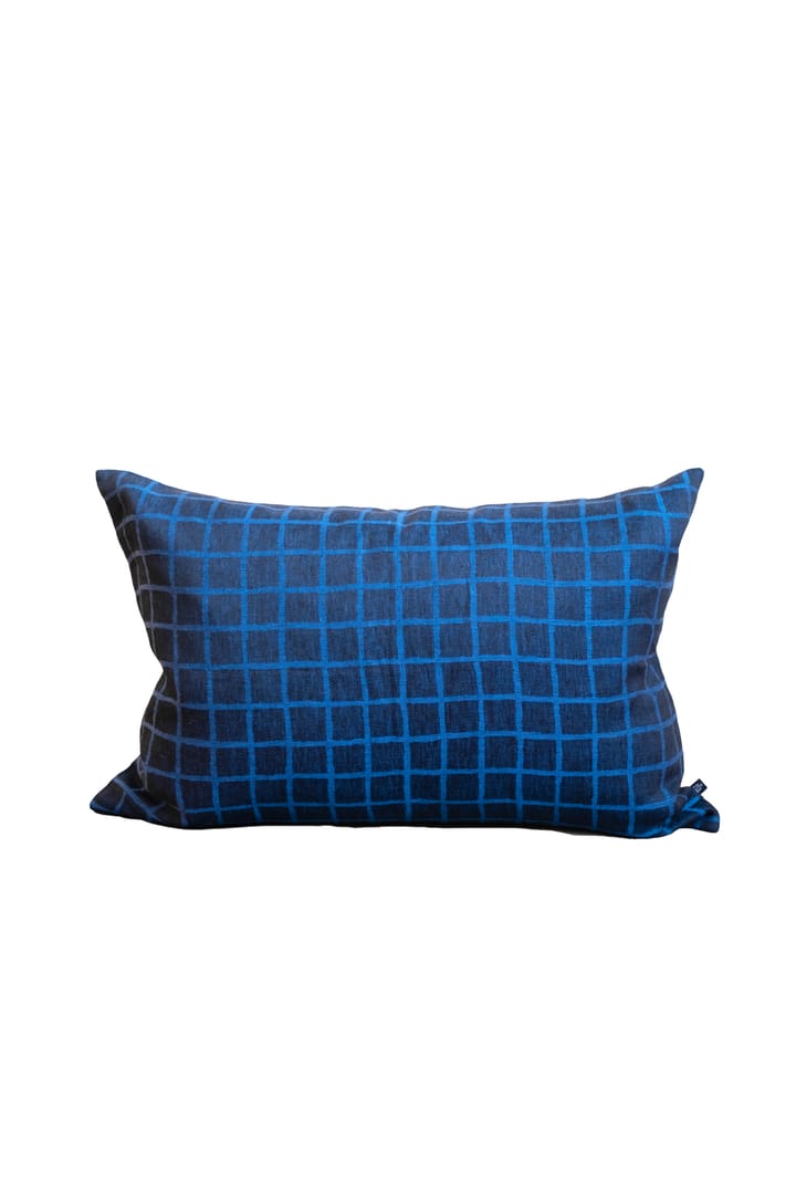 Funda de cojín Rutig 48x68 cm, Blue-black Fine Little Day