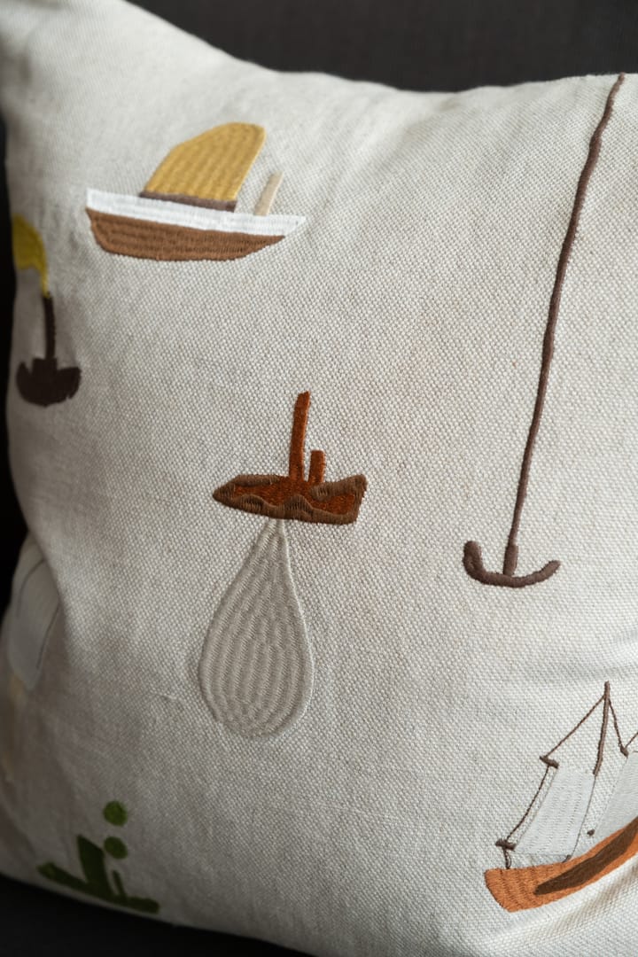 Funda de cojín Sail With Me 48x48 cm, gris Fine Little Day