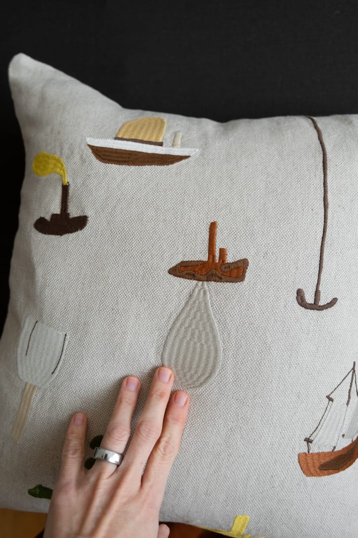 Funda de cojín Sail With Me 48x48 cm, gris Fine Little Day