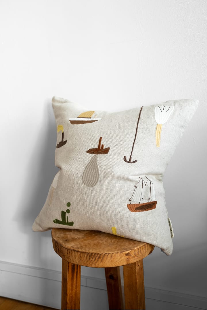 Funda de cojín Sail With Me 48x48 cm, gris Fine Little Day
