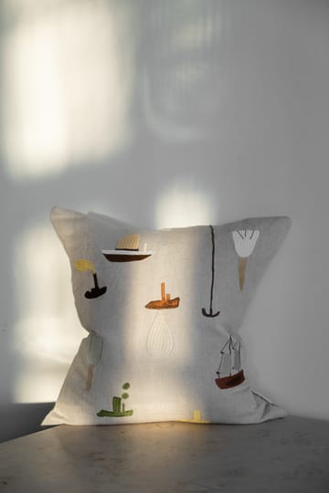 Funda de cojín Sail With Me 48x48 cm - gris - Fine Little Day