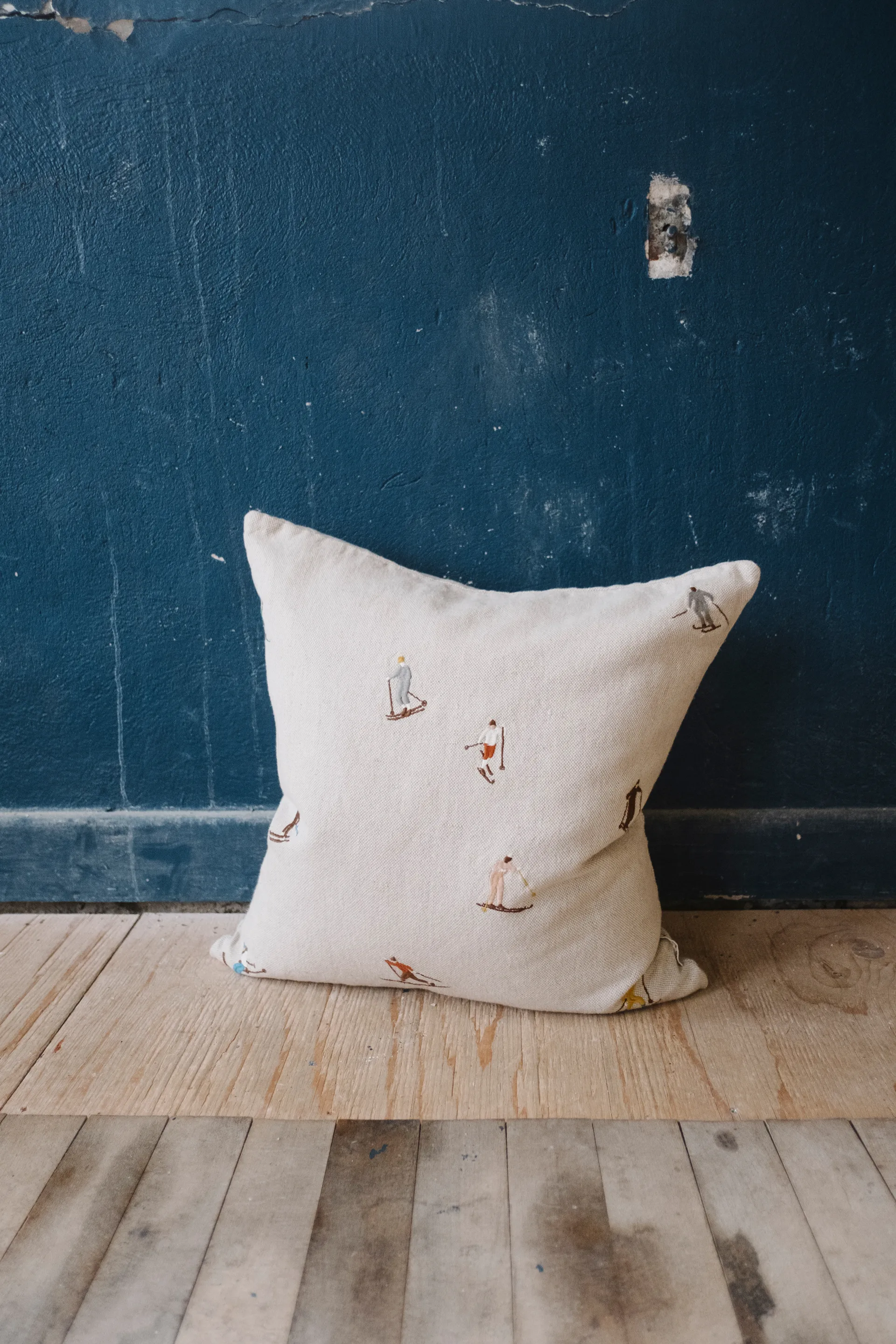 Funda de cojín Skiers 48x48 cm, natural Fine Little Day