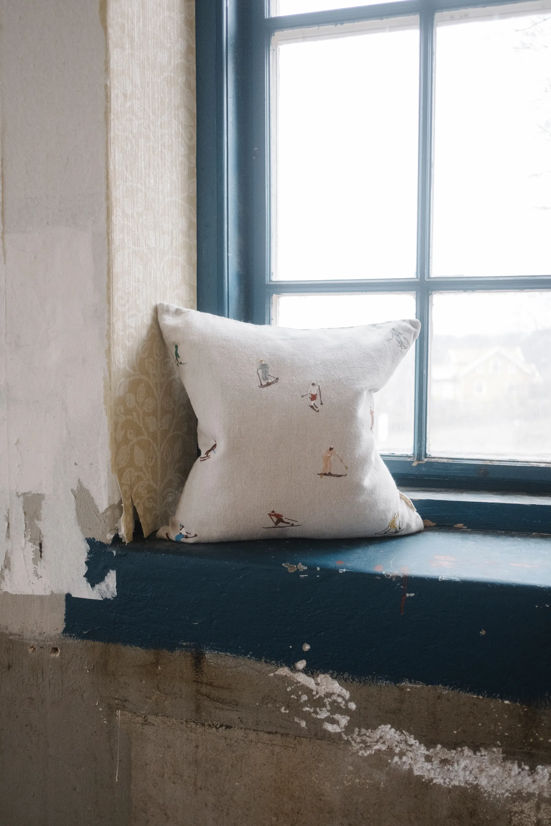 Funda de cojín Skiers 48x48 cm, natural Fine Little Day