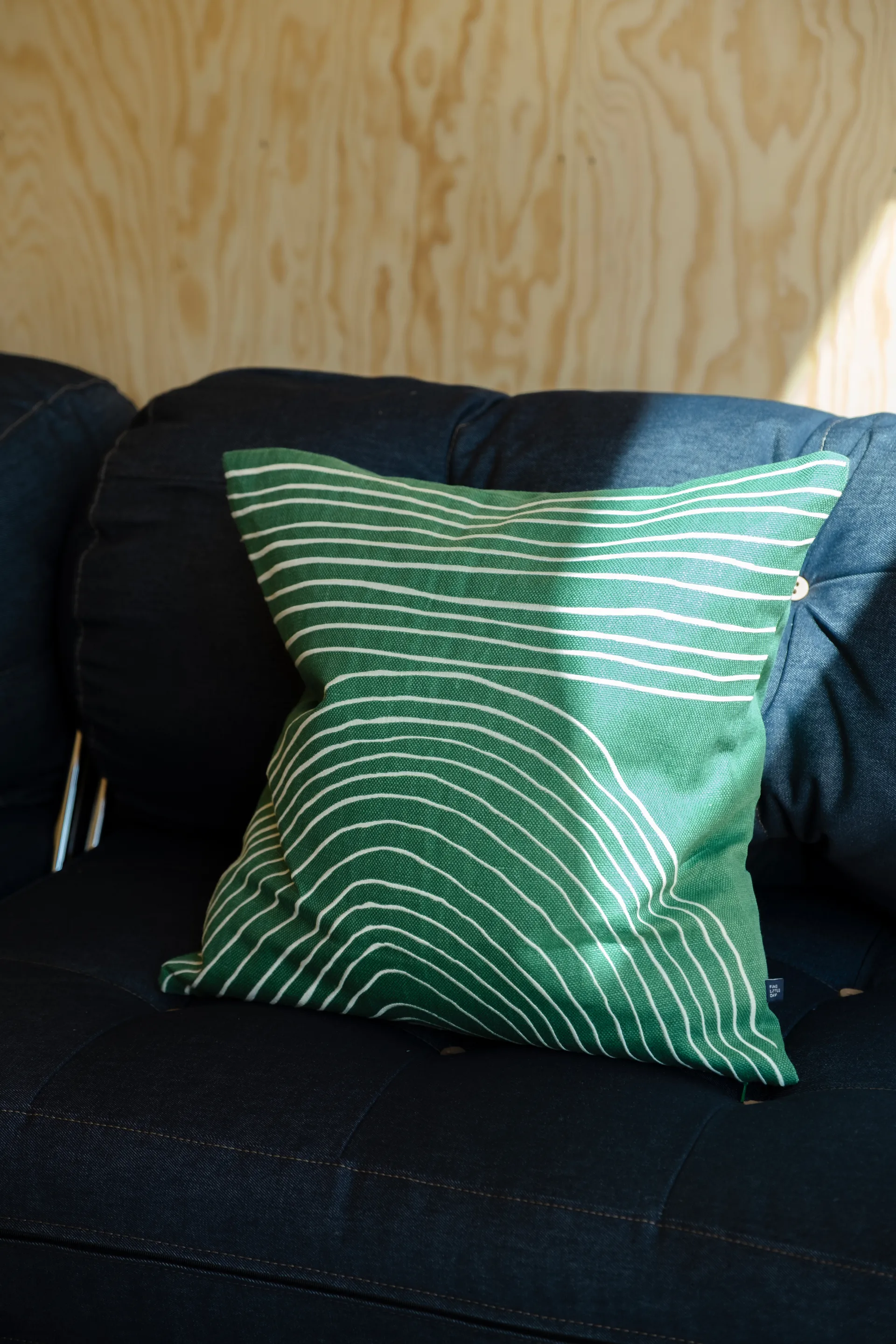 Funda de cojín Strå 48x48 cm, Green Fine Little Day