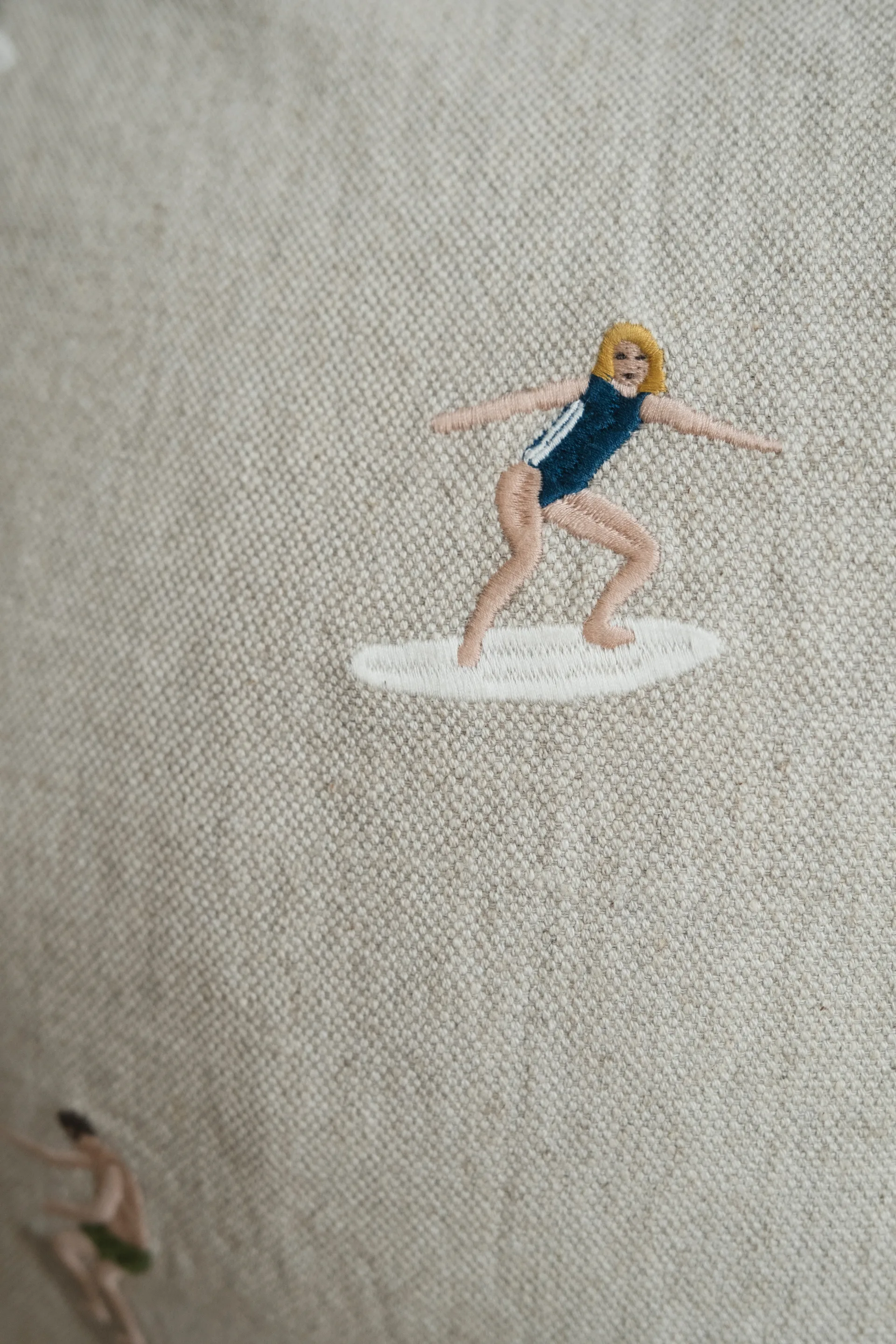 Funda de cojín Surfers 48x48 cm, natural Fine Little Day