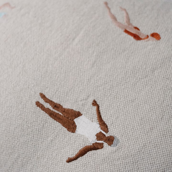 Funda de cojín Swimmers 48x48 cm, Beige Fine Little Day