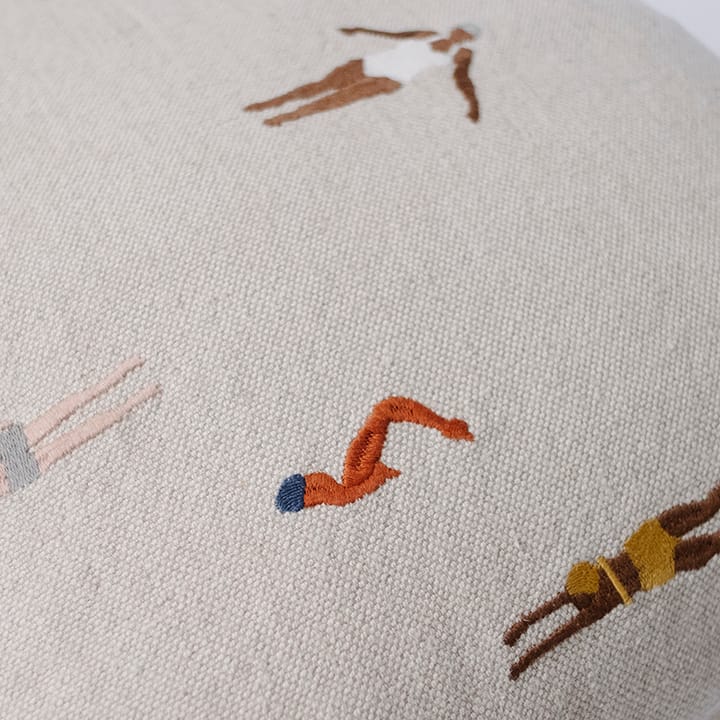 Funda de cojín Swimmers 48x48 cm, Beige Fine Little Day