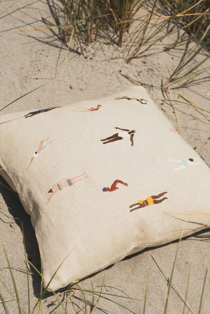 Funda de cojín Swimmers 48x48 cm, Beige Fine Little Day