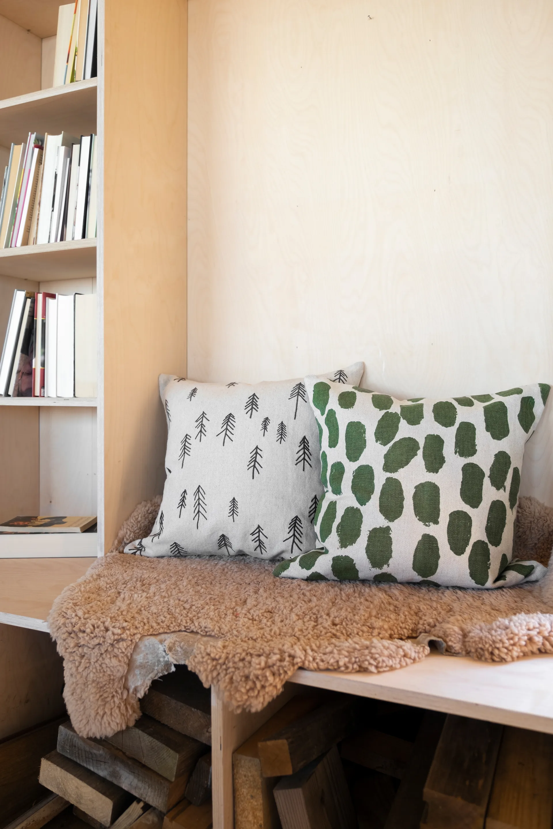 Funda de cojín Tall 48x48 cm, marrón-natural Fine Little Day