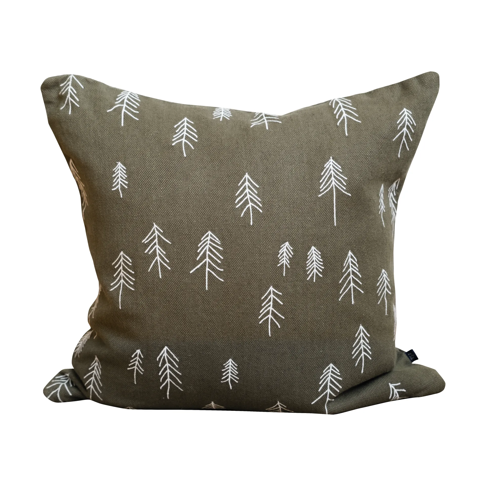 Funda de cojín Tall 48x48 cm, Verde-blanco Fine Little Day