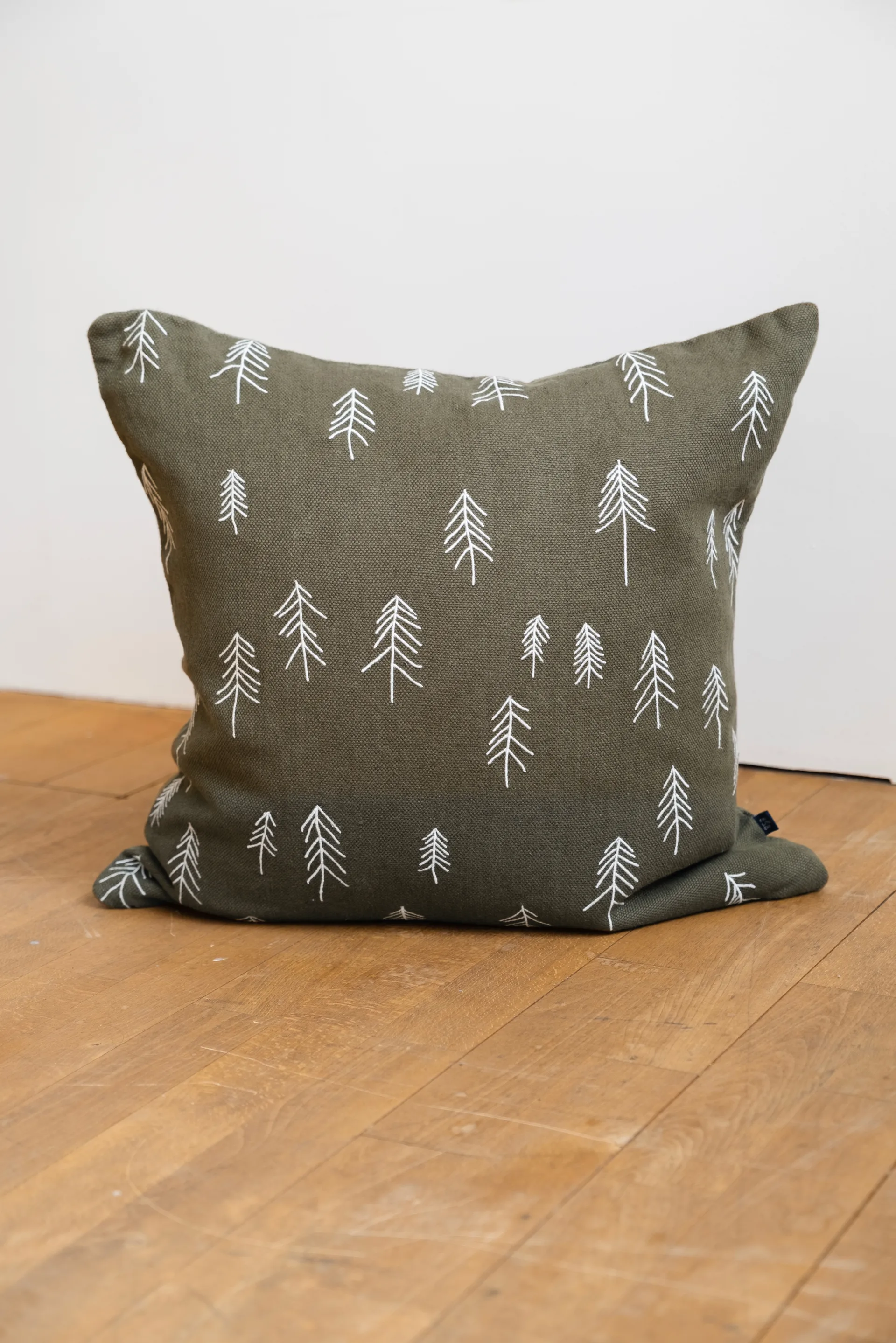 Funda de cojín Tall 48x48 cm, Verde-blanco Fine Little Day