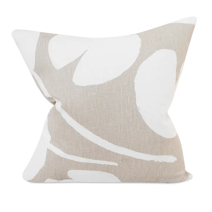 Funda de cojín Water Lilies - beige-blanco, 48x48 cm - Fine Little Day