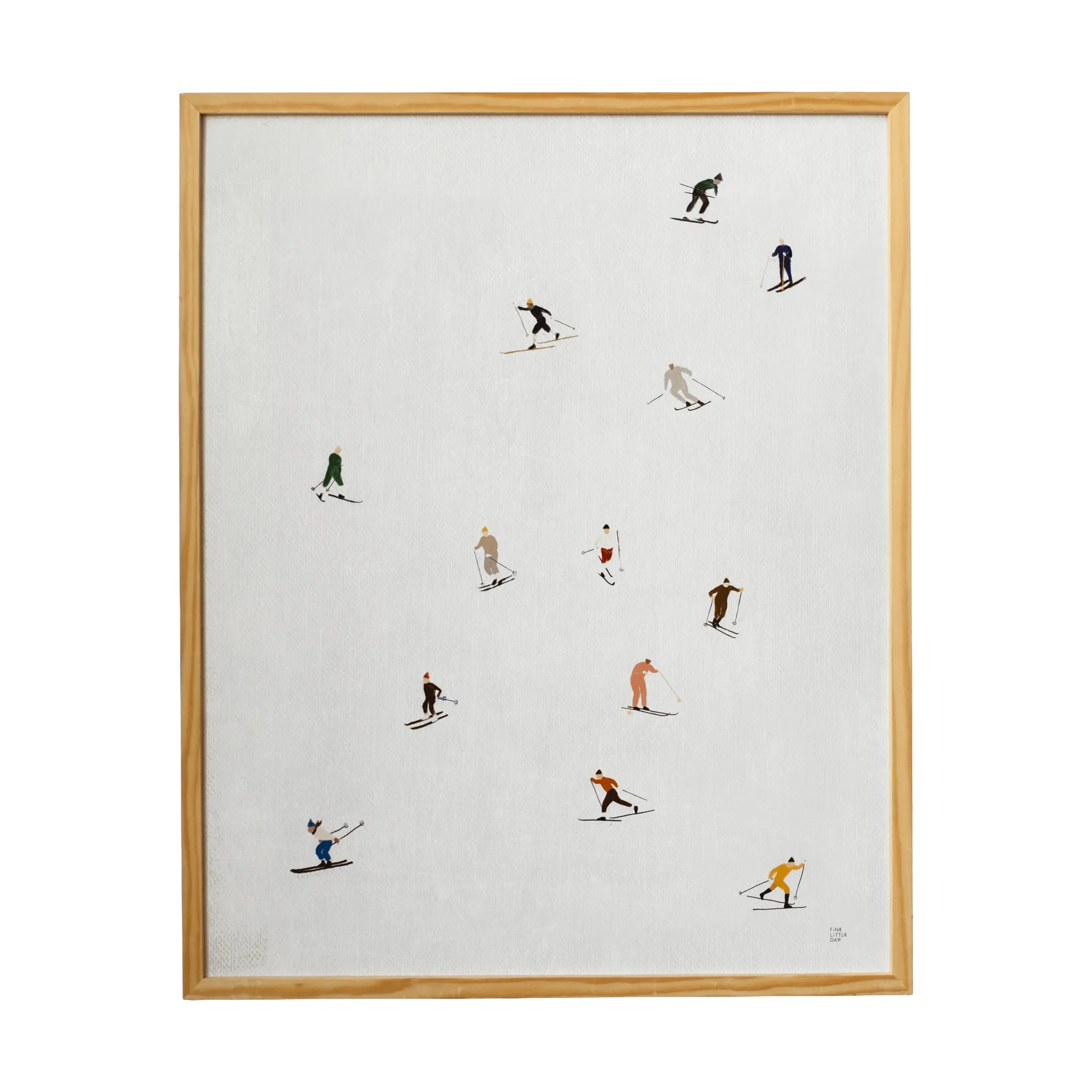 Lámina Skiers 40x50 cm, Gris claro Fine Little Day