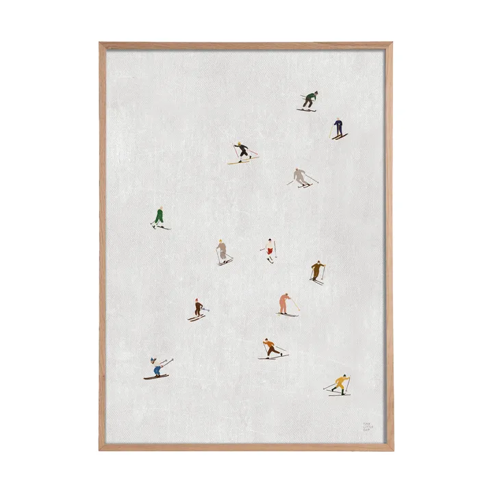 Lámina Skiers 50x70 cm - Gris claro - Fine Little Day