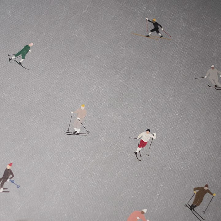 Lámina Skiers 50x70 cm, gris Fine Little Day