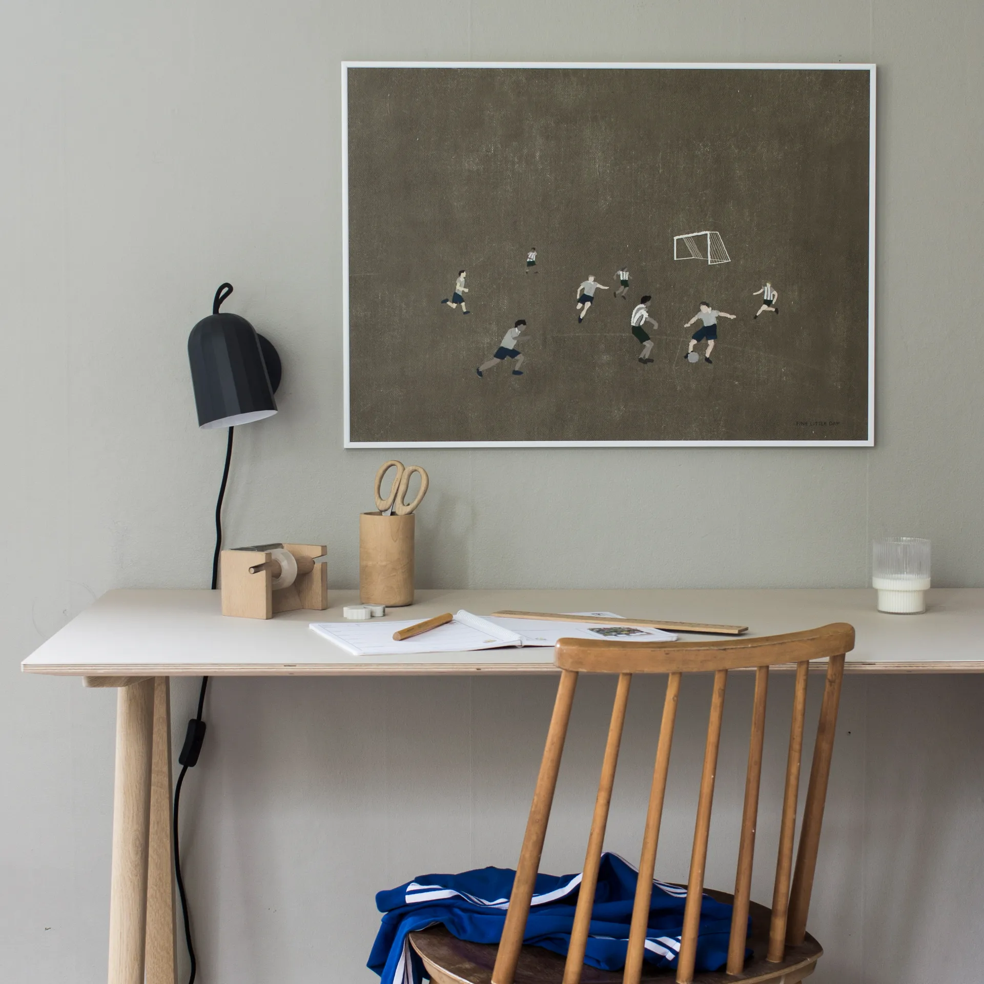 Lámina Soccer 50x70 cm, marrón Fine Little Day