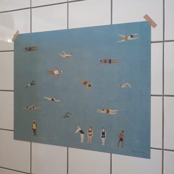 Lámina Swimmers - Blue, 40x50 cm - Fine Little Day