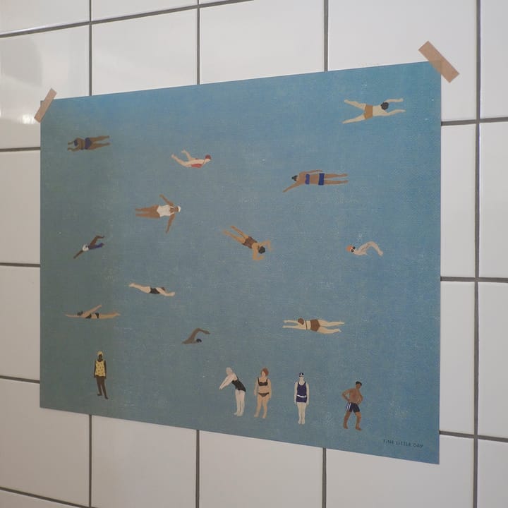 Lámina Swimmers, Blue, 40x50 cm Fine Little Day