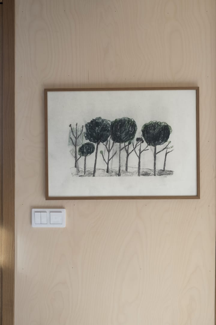 Lámina Trees 50x70 cm, negro- off white Fine Little Day